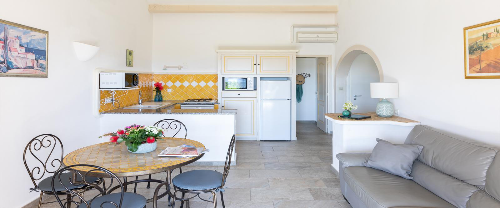 Une des deux chambres de la villa